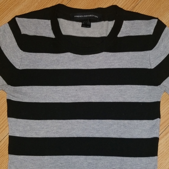 French Connection Striped A-Line Sweater Dress - Picture 3 of 8